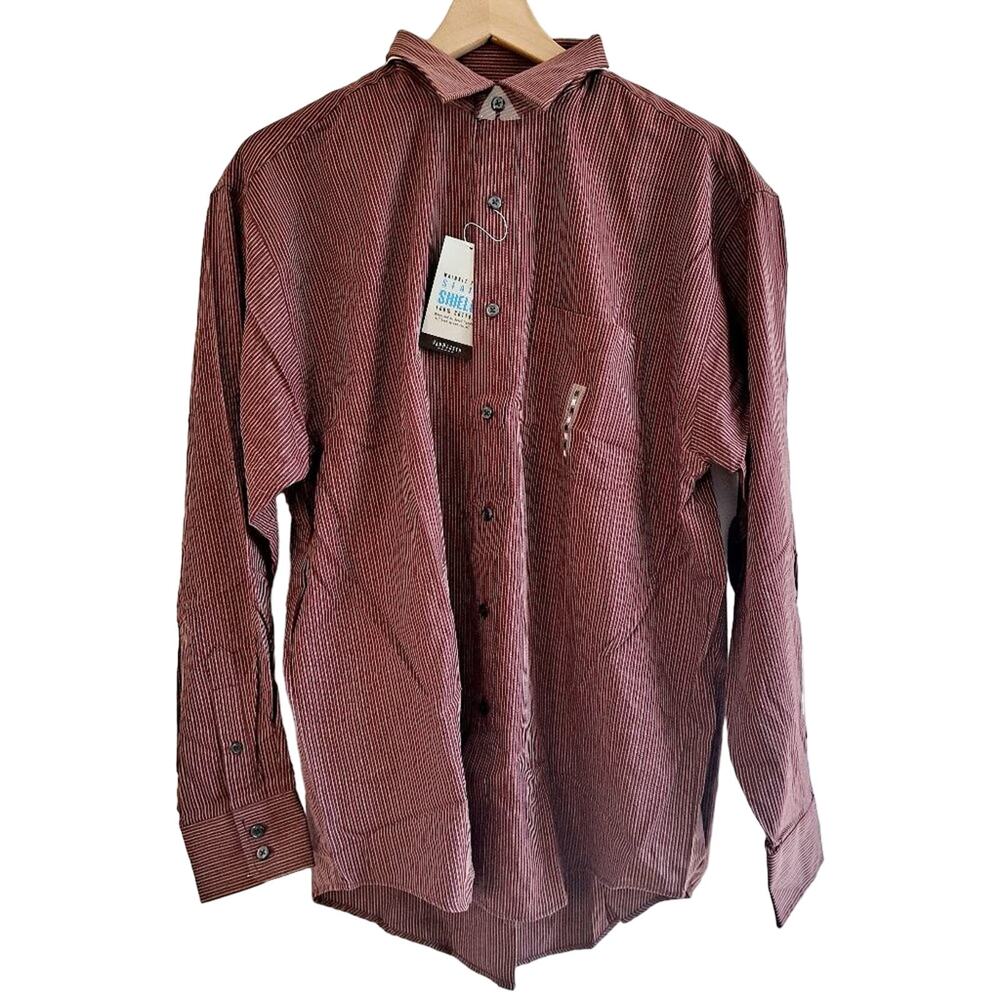 VanHeusen Stain Shield Long Sleeve Striped Button Up Shirt